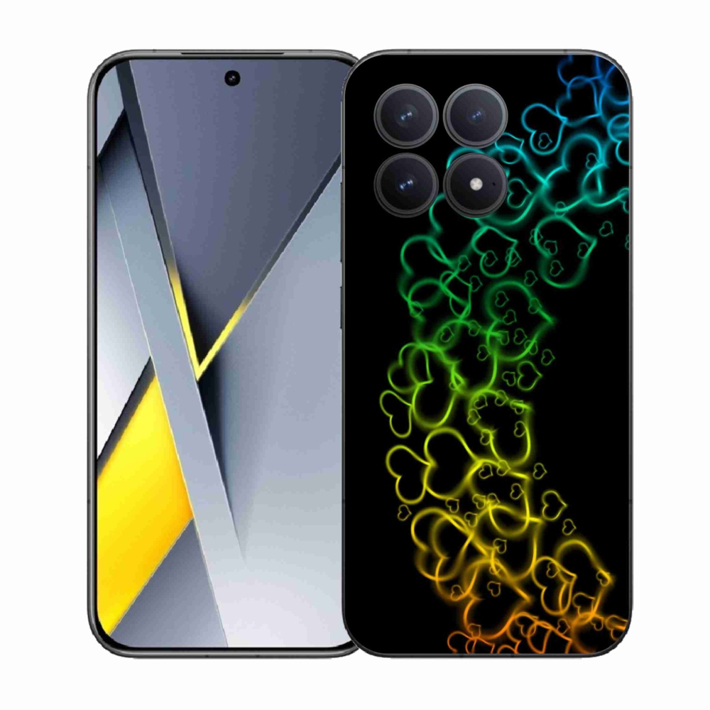 Gél borítás mmCase a Xiaomi Poco F8 Pro számára - színes szívek