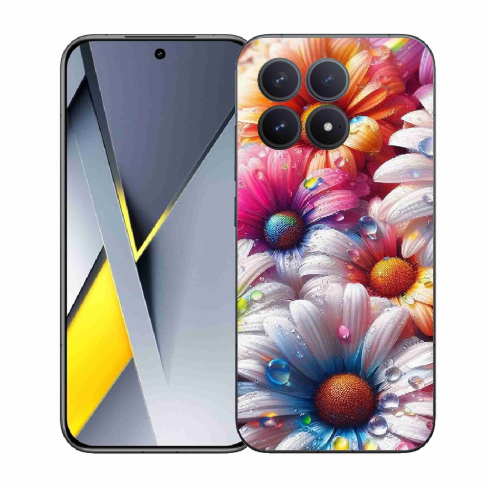 Gél borítás mmCase a Xiaomi Poco F8 Pro számára - színes százszorszépek