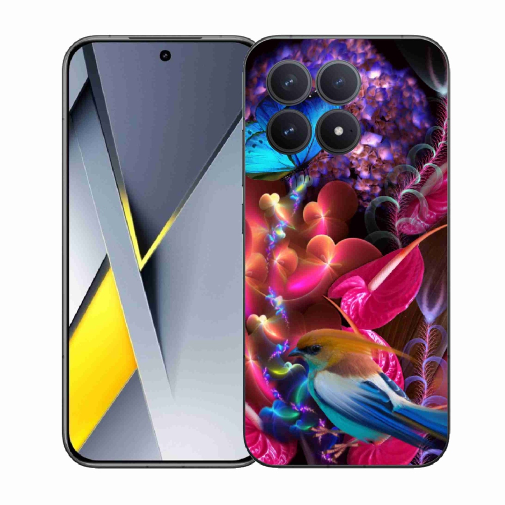 Gél borítás mmCase a Xiaomi Poco F8 Pro számára - színes virágok