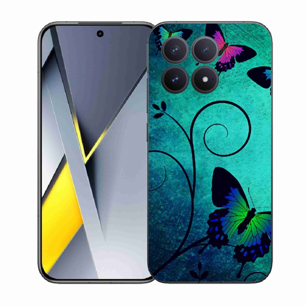 Gél borítás mmCase a Xiaomi Poco F8 Pro számára - színes pillangók