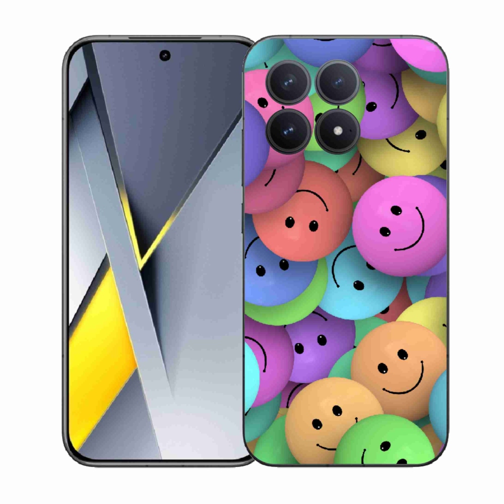 Gél borítás mmCase a Xiaomi Poco F8 Pro számára - színes smiley-k