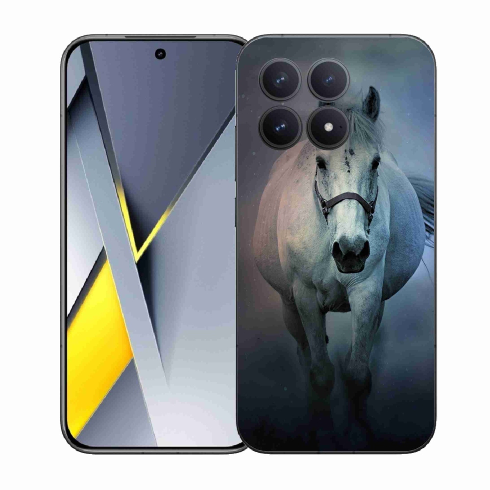 Gél borítás mmCase a Xiaomi Poco F8 Pro számára - futó fehér ló