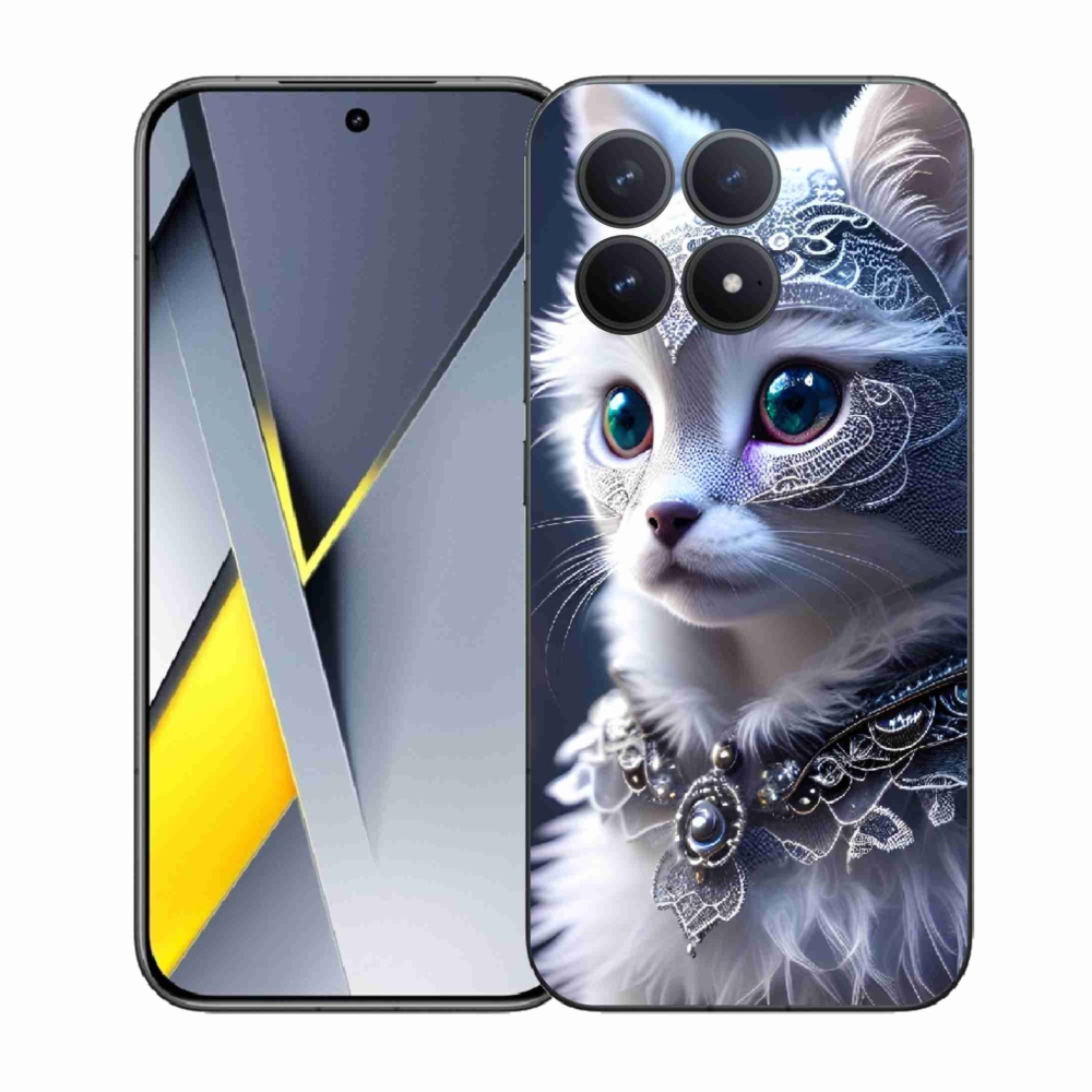 Gél borítás mmCase a Xiaomi Poco F8 Pro készülékhez - fehér macska