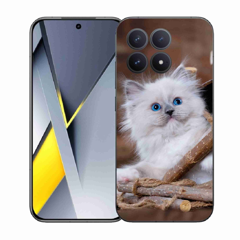 Gél borítás mmCase a Xiaomi Poco F8 Pro készülékhez - fehér cica