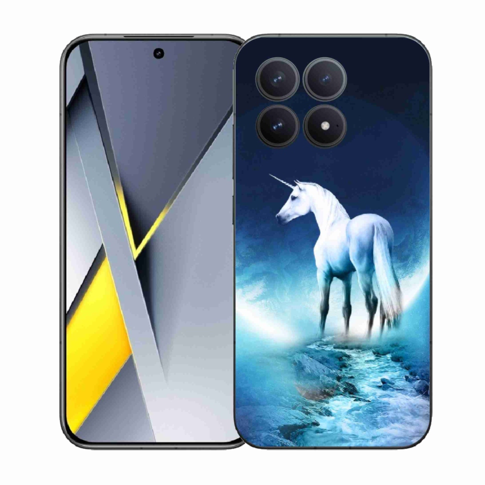 Gél borítás mmCase a Xiaomi Poco F8 Pro számára - fehér egyszarvú