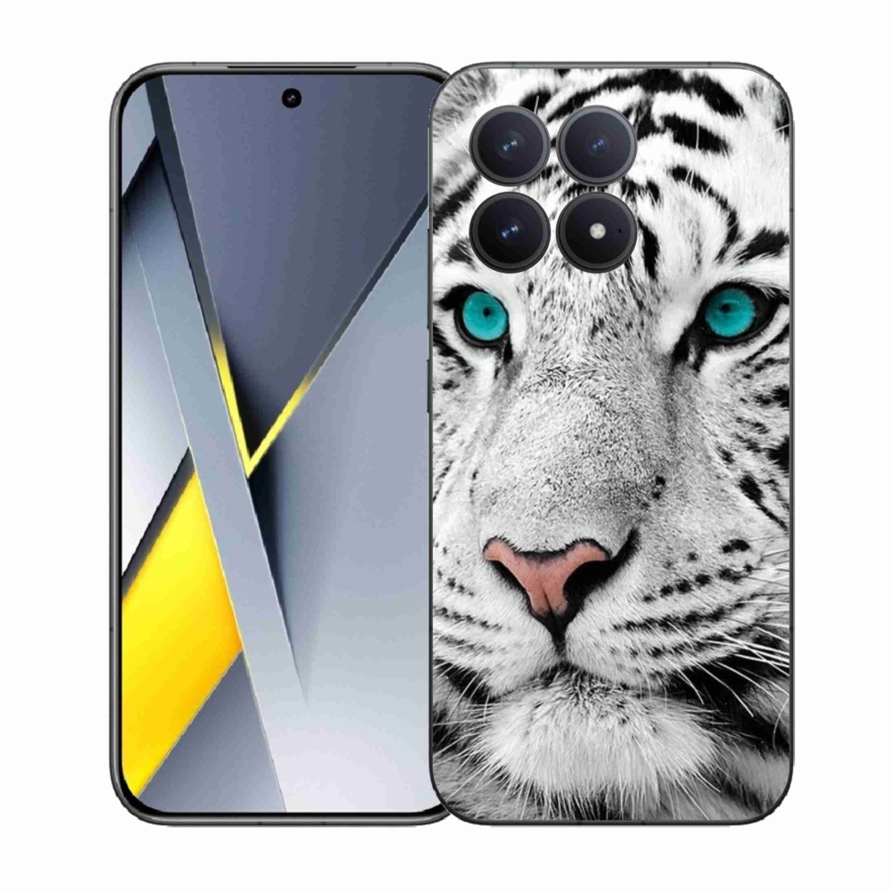 Gél borítás mmCase a Xiaomi Poco F8 Pro számára - fehér tigris