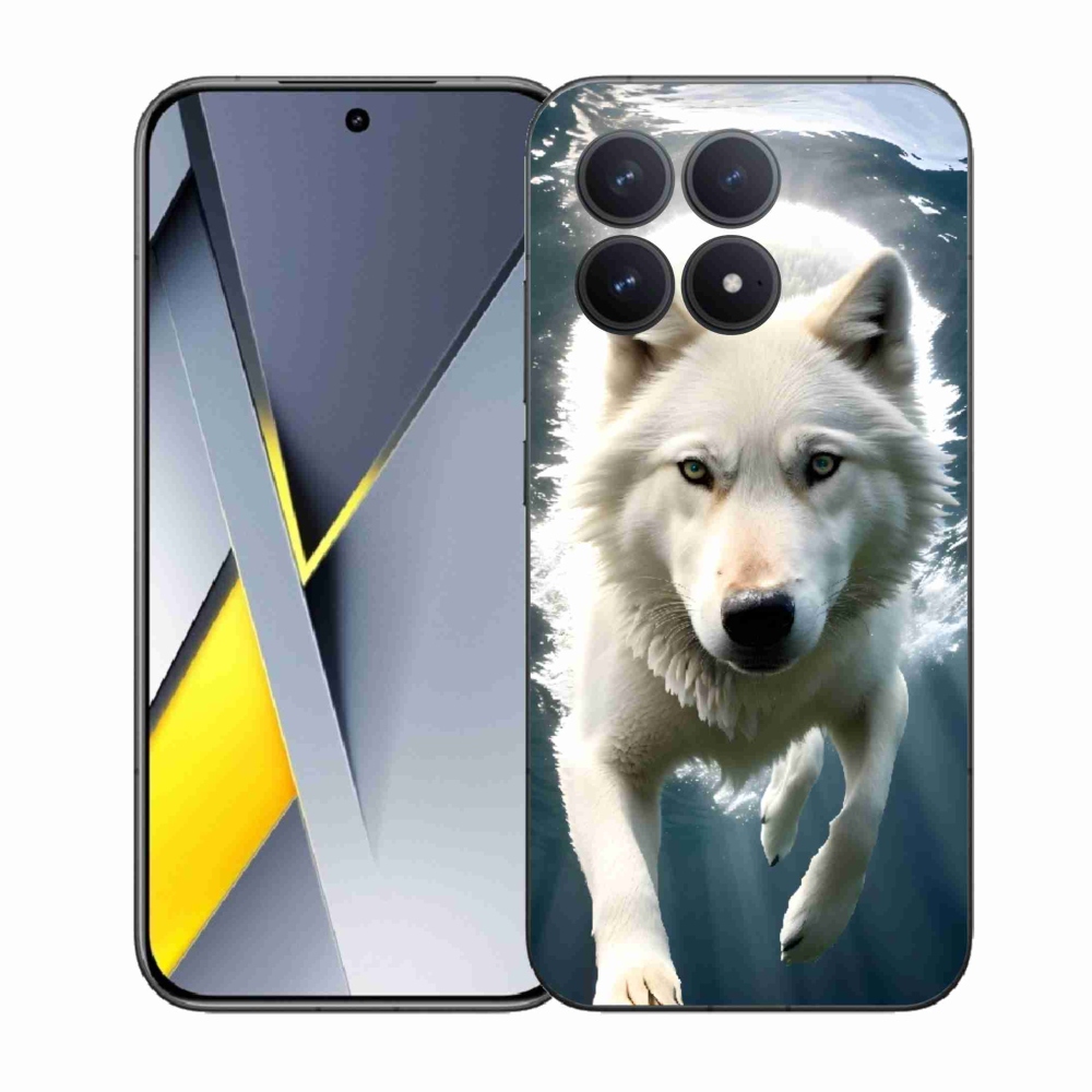 Gél borítás mmCase a Xiaomi Poco F8 Pro készülékhez - fehér farkas