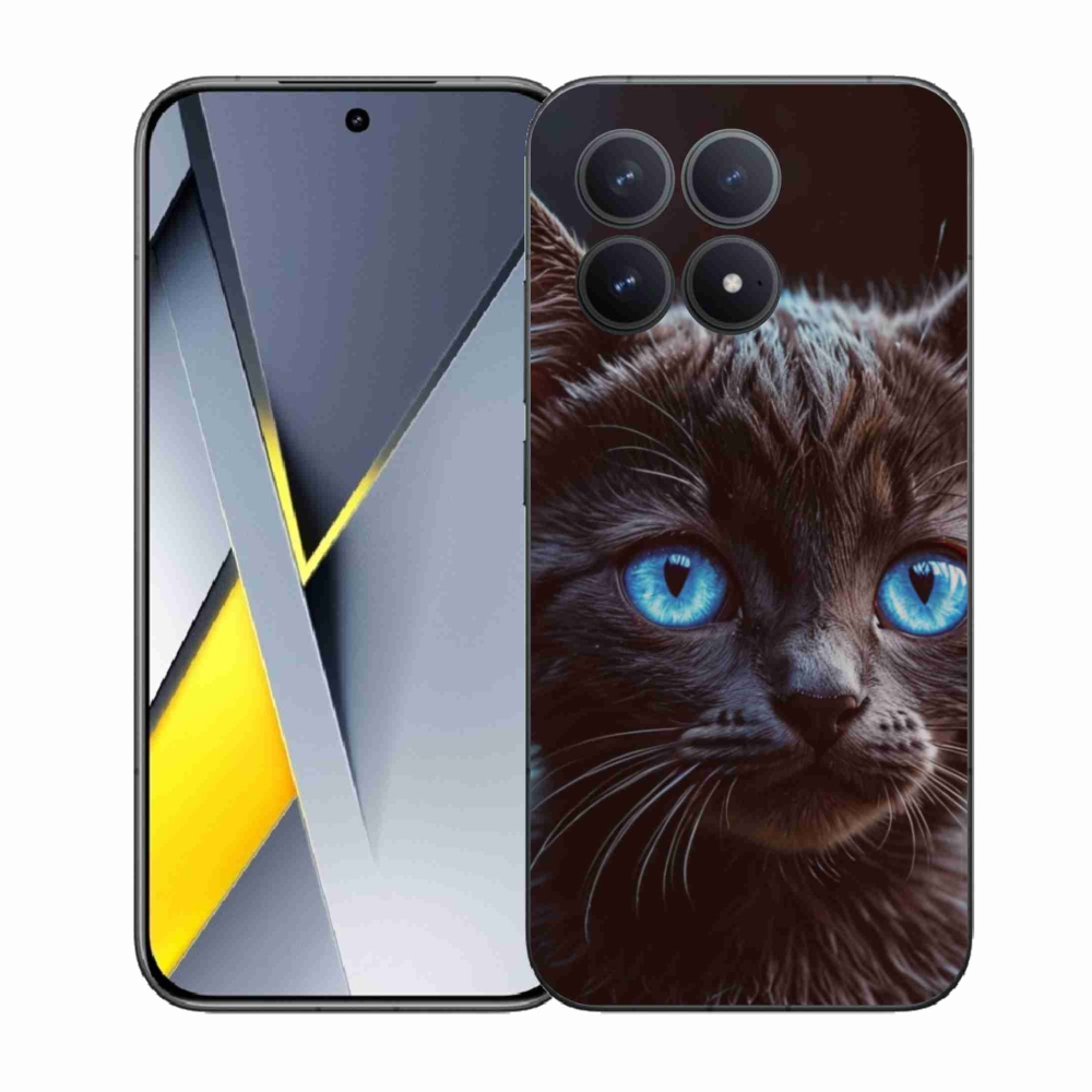 Gél borítás mmCase a Xiaomi Poco F8 Pro számára - fekete cica 2