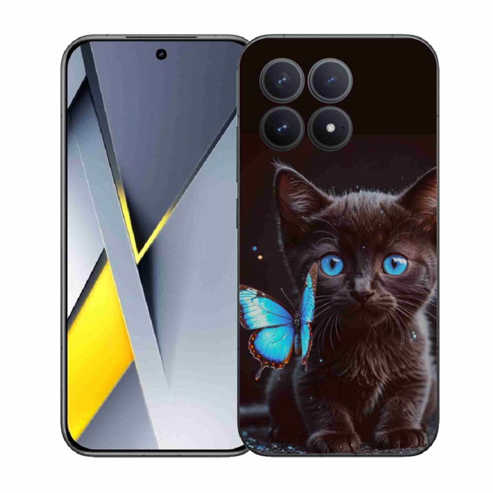 Gél borítás mmCase a Xiaomi Poco F8 Pro számára - fekete cica 3