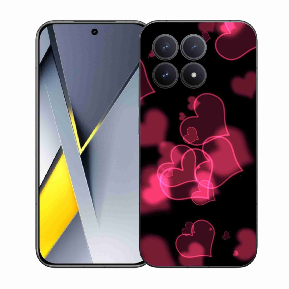 Gél borítás mmCase a Xiaomi Poco F8 Pro készülékhez - piros szívek