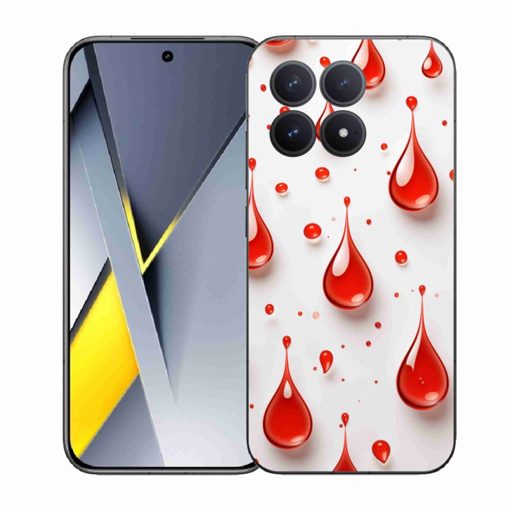 Gél borítás mmCase a Xiaomi Poco F8 Pro számára - piros cseppek