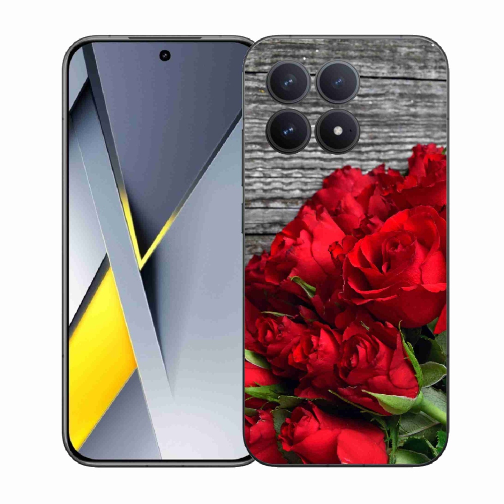 Gél borítás mmCase a Xiaomi Poco F8 Pro készülékhez - piros rózsa