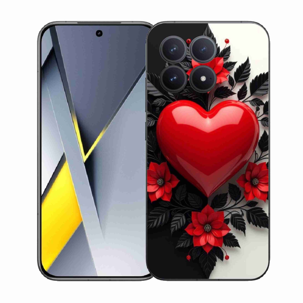 Gél borítás mmCase a Xiaomi Poco F8 Pro készülékhez - piros szív