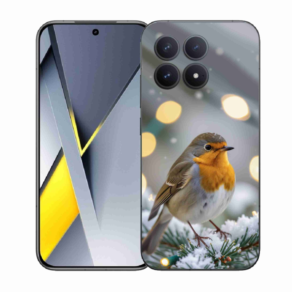 Gél borítás mmCase a Xiaomi Poco F8 Pro számára - piros télen