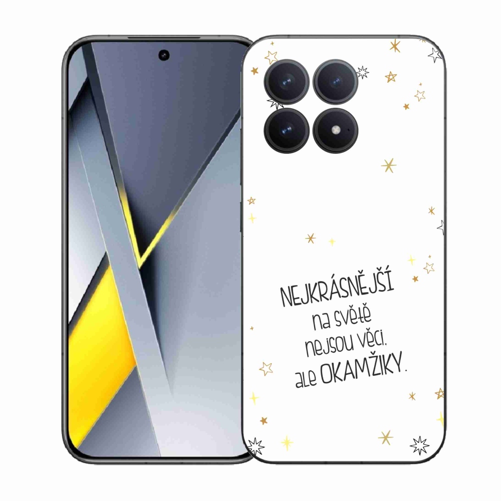 Gél borítás mmCase a Xiaomi Poco F8 Pro számára - idézem 4 fehér háttér