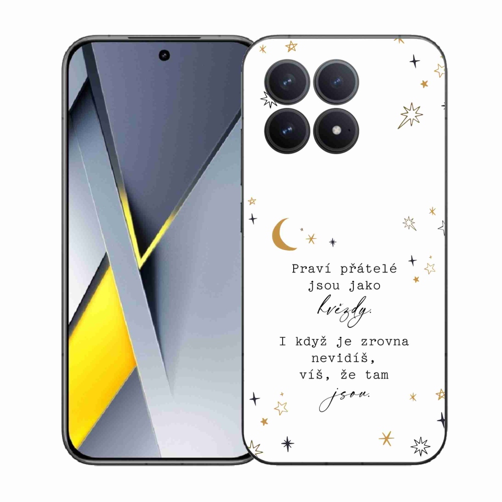 Gél borítás mmCase a Xiaomi Poco F8 Pro számára - idézem 6 fehér háttér