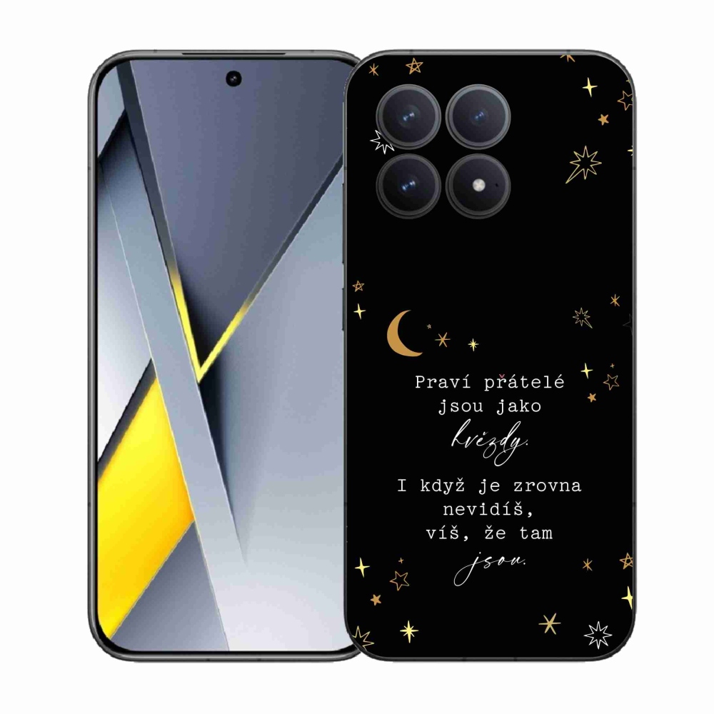 Gél borítás mmCase a Xiaomi Poco F8 Pro számára - idézet 6 fekete háttér