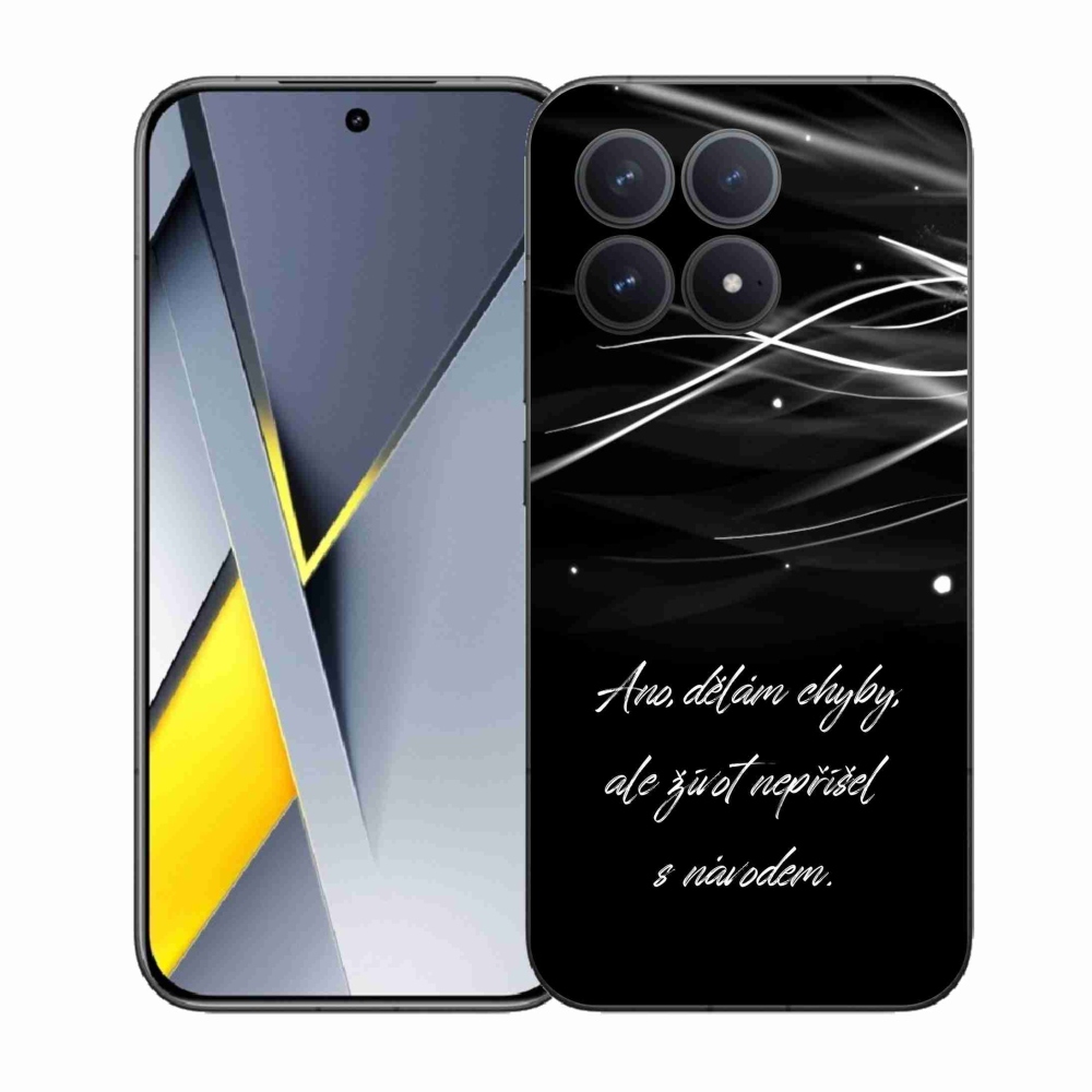 Gél borítás mmCase a Xiaomi Poco F8 Pro számára - idézem fekete háttér