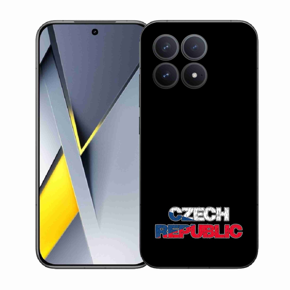 Gél borítás mmCase a Xiaomi Poco F8 Pro - Csehország fekete háttérrel