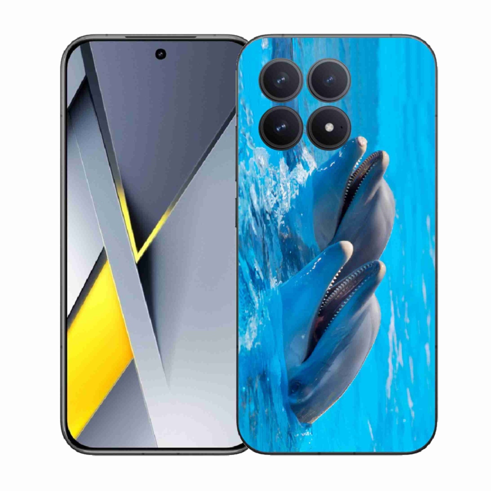 Gél borítás mmCase a Xiaomi Poco F8 Pro számára - delfinek
