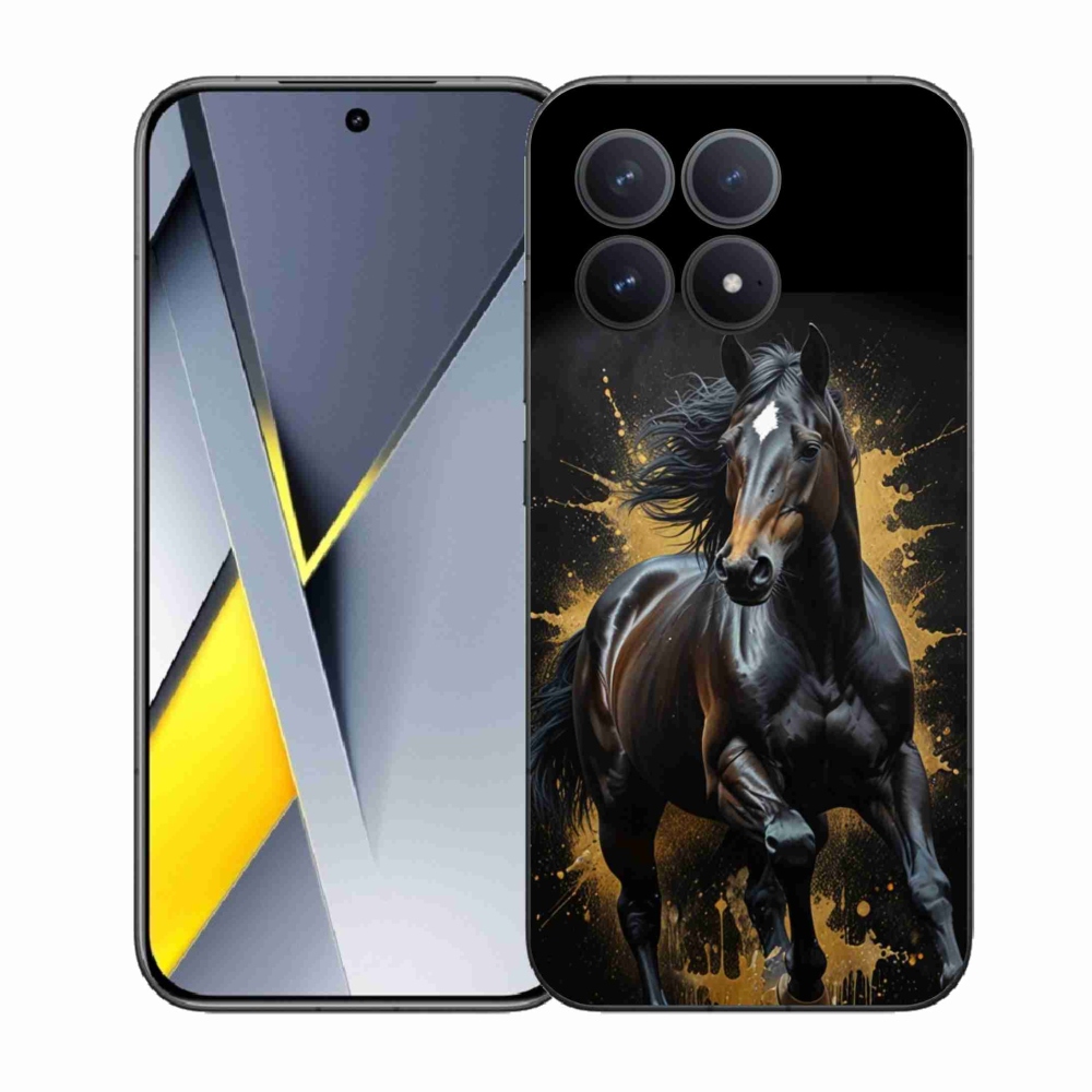 Gél borítás mmCase a Xiaomi Poco F8 Pro számára - elegáns fekete ménes