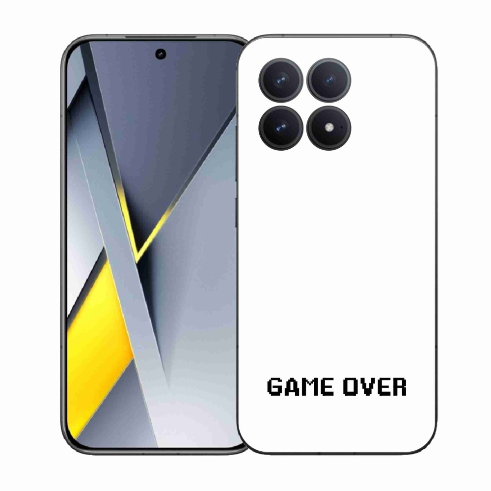 Gél borítás mmCase a Xiaomi Poco F8 Pro számára - játék fehér háttérrel