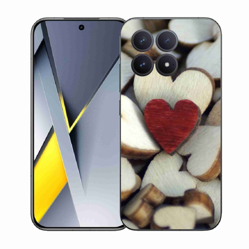 Gél borítás mmCase a Xiaomi Poco F8 Pro készülékhez - gravírozott piros szív