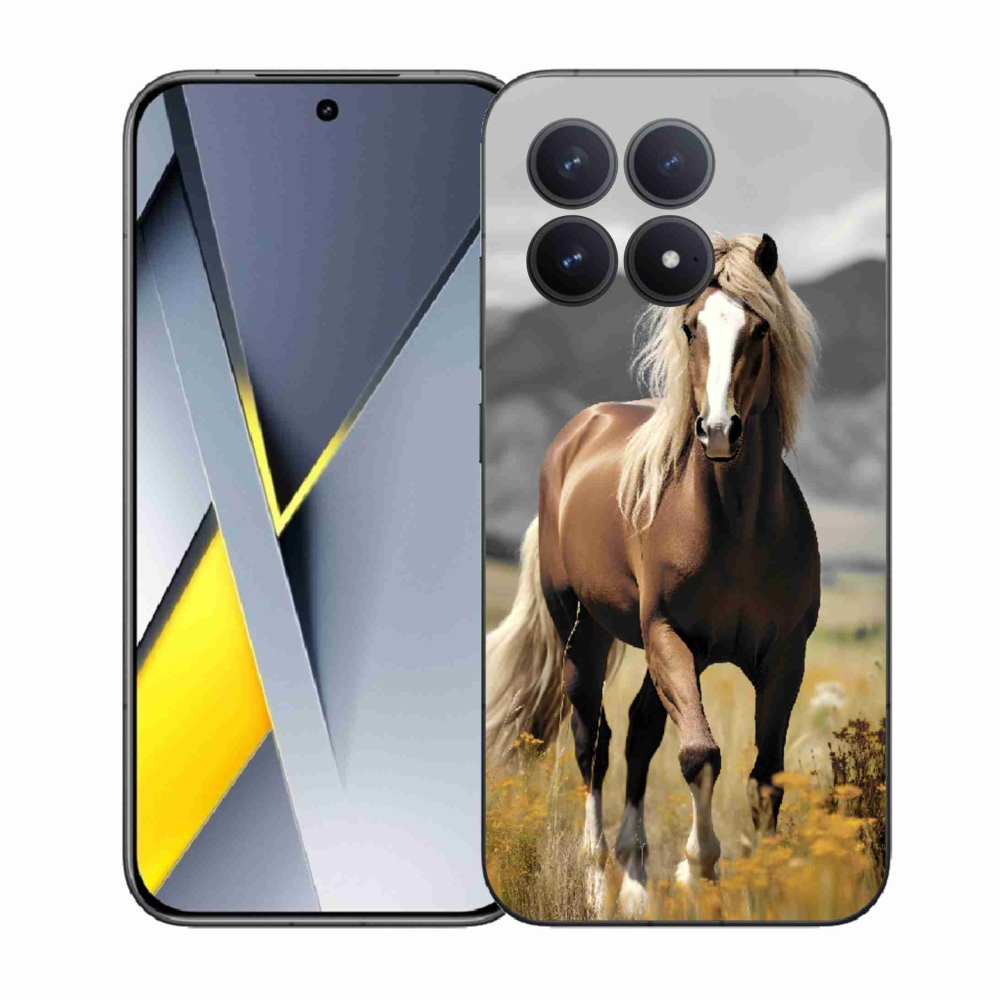 Gél borítás mmCase a Xiaomi Poco F8 Pro-hoz - barna ló 1