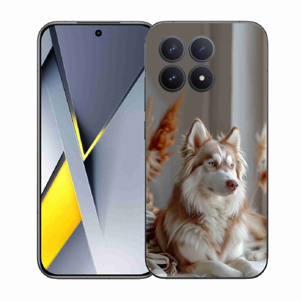 Gél borítás mmCase a Xiaomi Poco F8 Pro számára - csendes szibériai husky