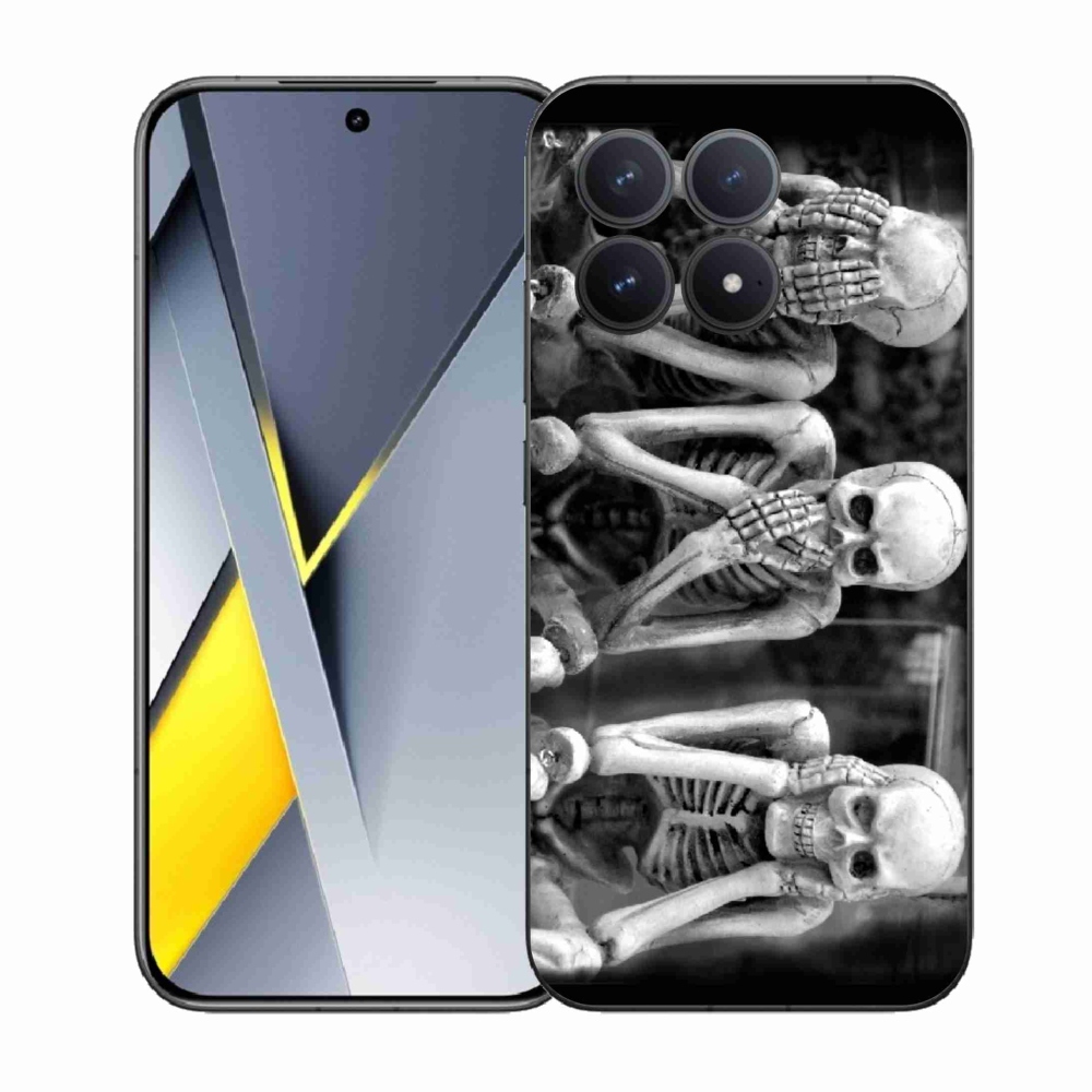 Gél borítás mmCase a Xiaomi Poco F8 Pro számára - csontvázak