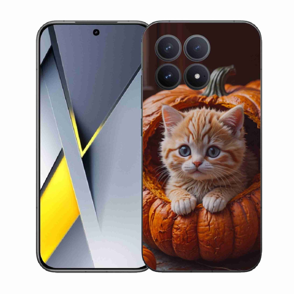 Gél borítás mmCase a Xiaomi Poco F8 Pro számára - cica és tök 2