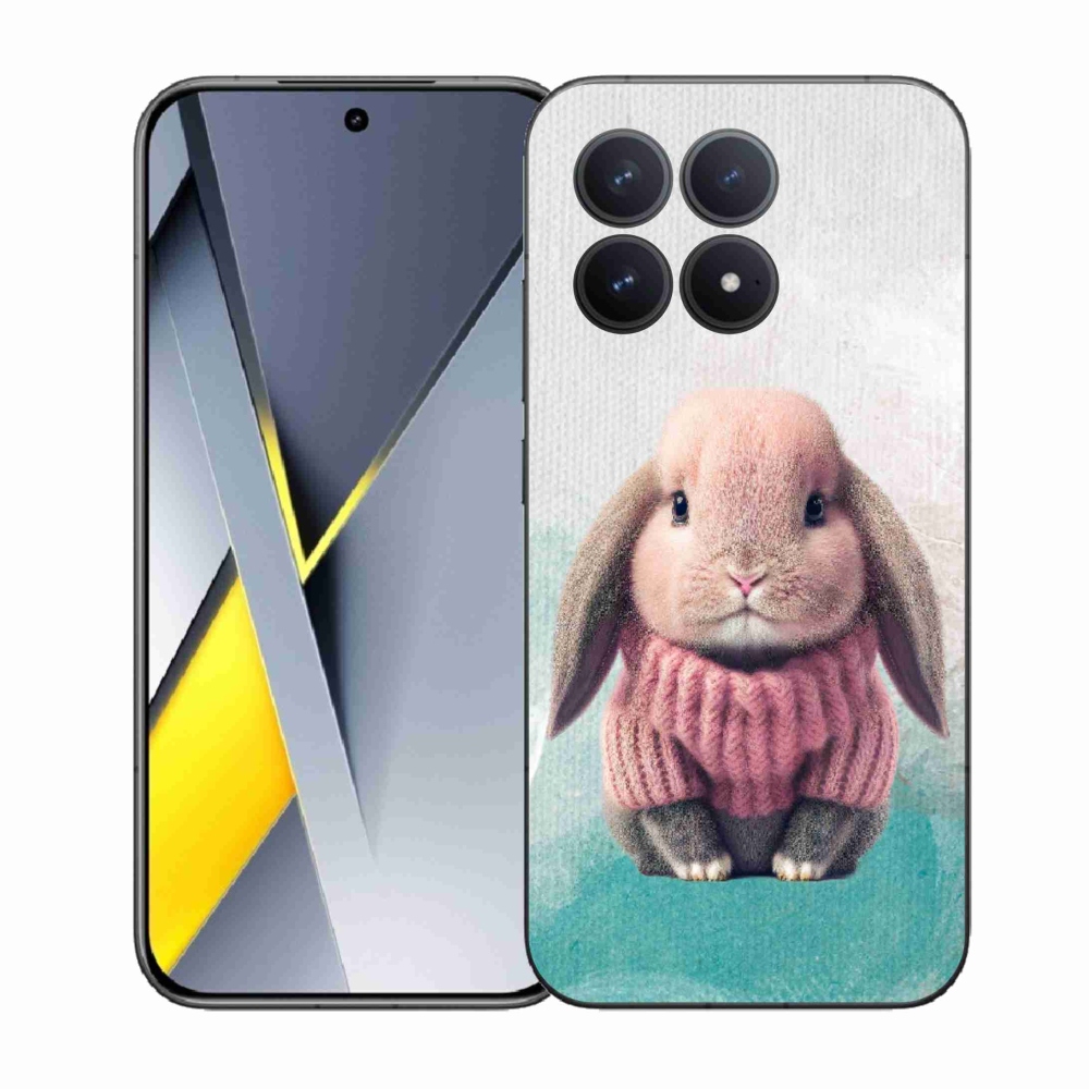 Gél borítás mmCase a Xiaomi Poco F8 Pro számára - nyúl pulóverben