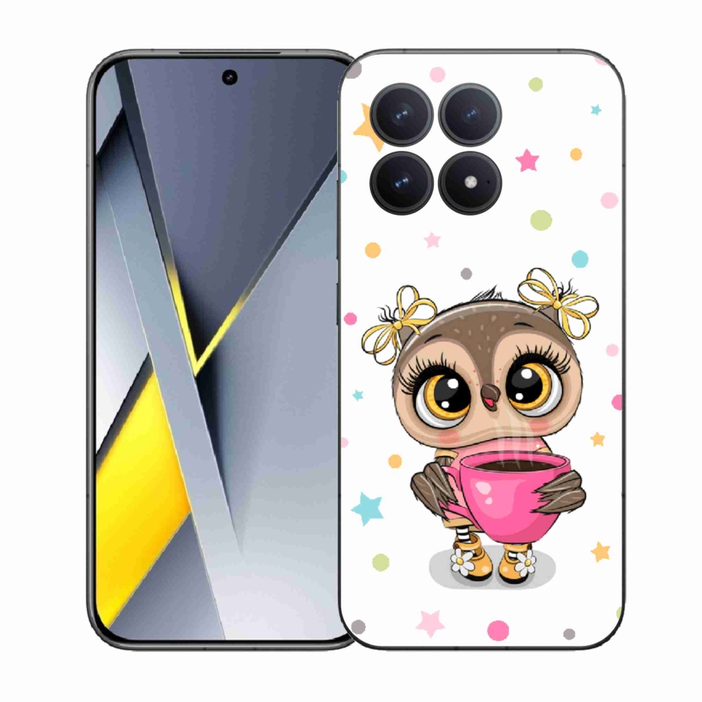 Gél borítás mmCase a Xiaomi Poco F8 Pro számára - rajzfilm bagoly