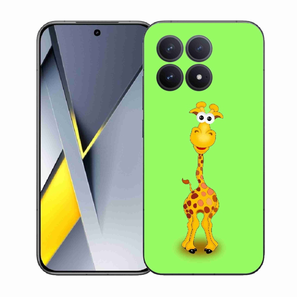 Gél borítás mmCase a Xiaomi Poco F8 Pro számára - rajzfilm zsiráf