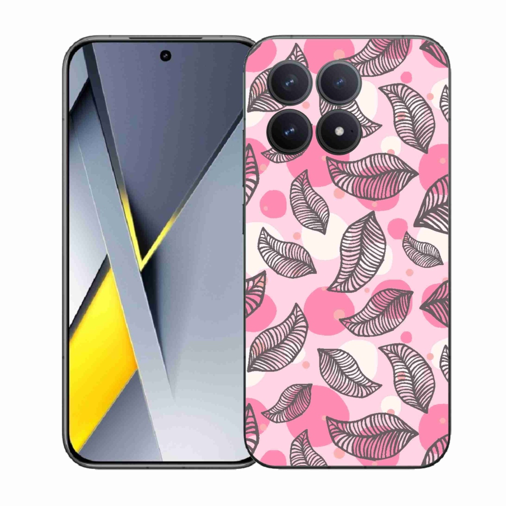 Gél borítás mmCase a Xiaomi Poco F8 Pro számára - rajzfilmes hulló levelek