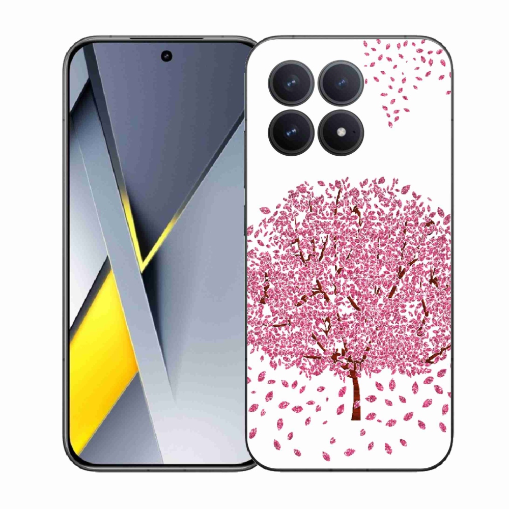 Gél borítás mmCase a Xiaomi Poco F8 Pro számára - rajzfilmfa levelekkel