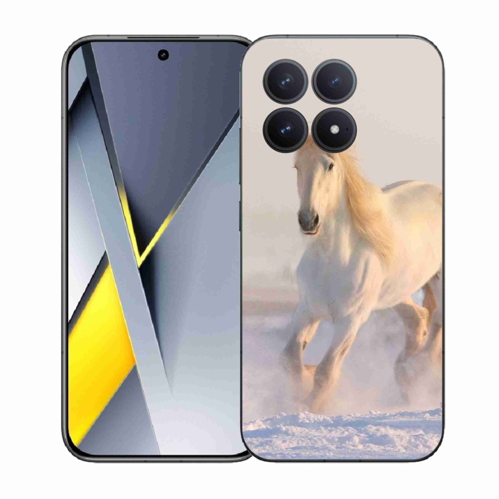 Gél borítás mmCase a Xiaomi Poco F8 Pro számára - ló a hóban