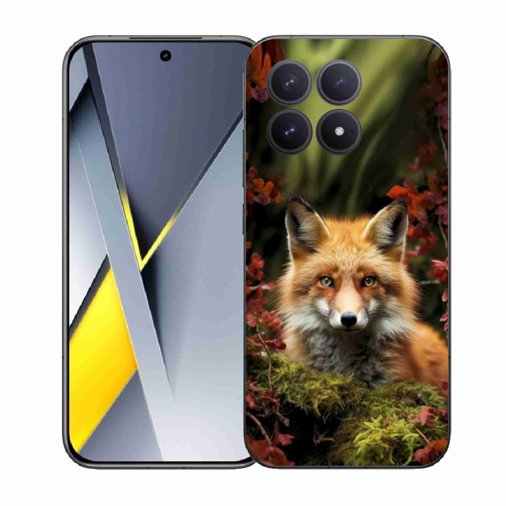 Gél borítás mmCase a Xiaomi Poco F8 Pro számára - róka az erdőben