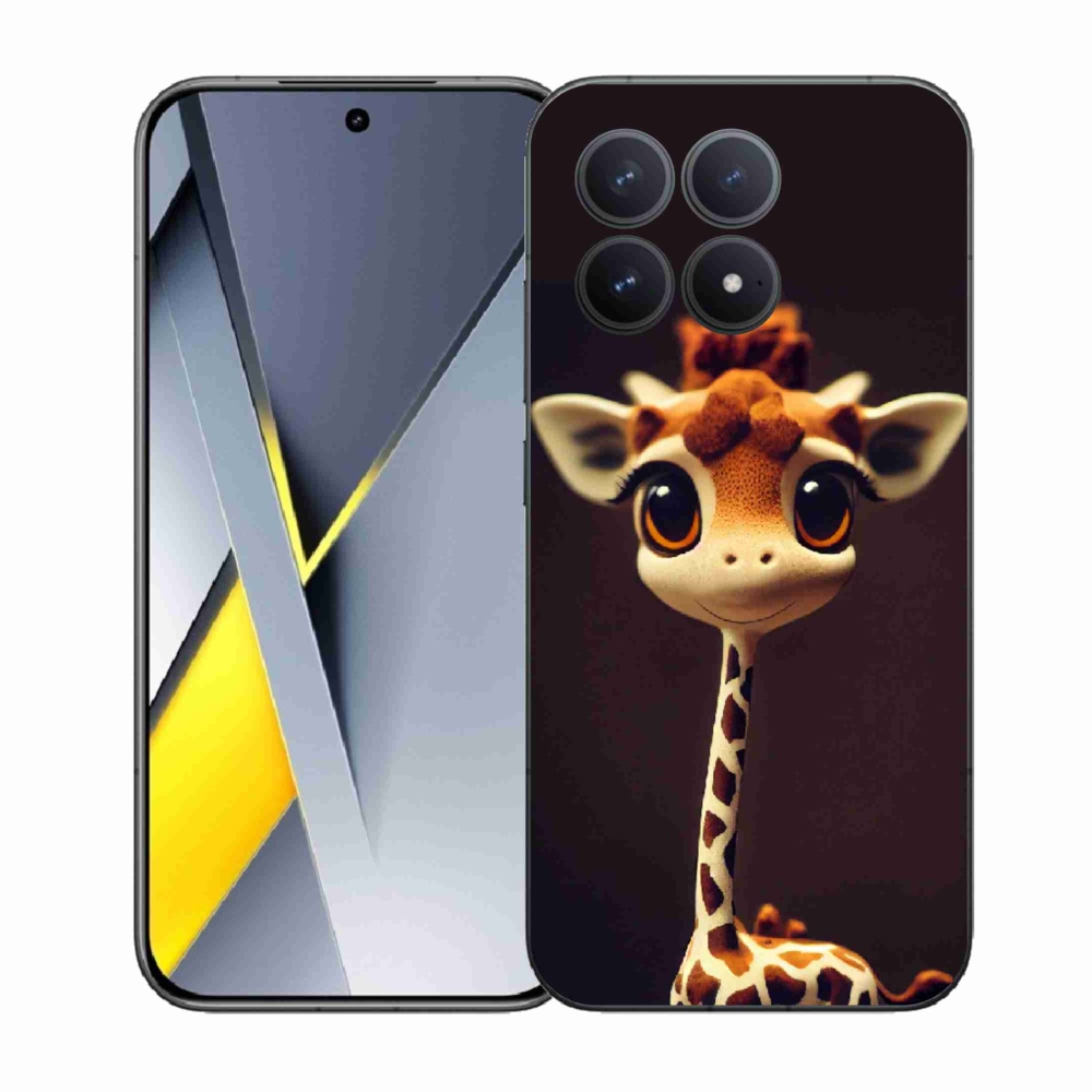 Gél borítás mmCase a Xiaomi Poco F8 Pro számára - kis zsiráf
