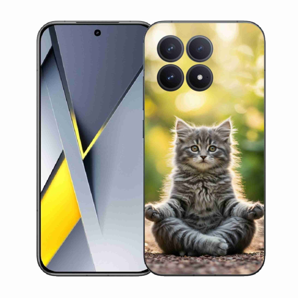 Gél borítás mmCase a Xiaomi Poco F8 Pro számára - meditáló cica