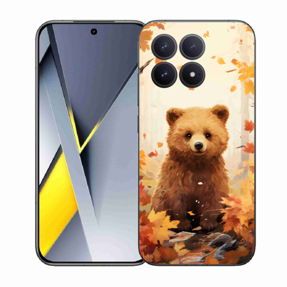 Gél borítás mmCase a Xiaomi Poco F8 Pro számára - medve az erdőben