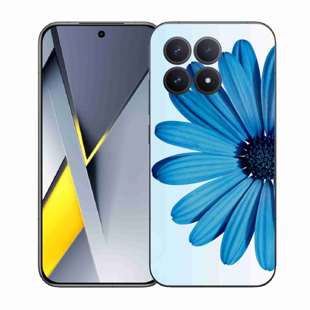 Zselés borítás mmCase a Xiaomi Poco F8 Pro készülékhez - kék margaréta