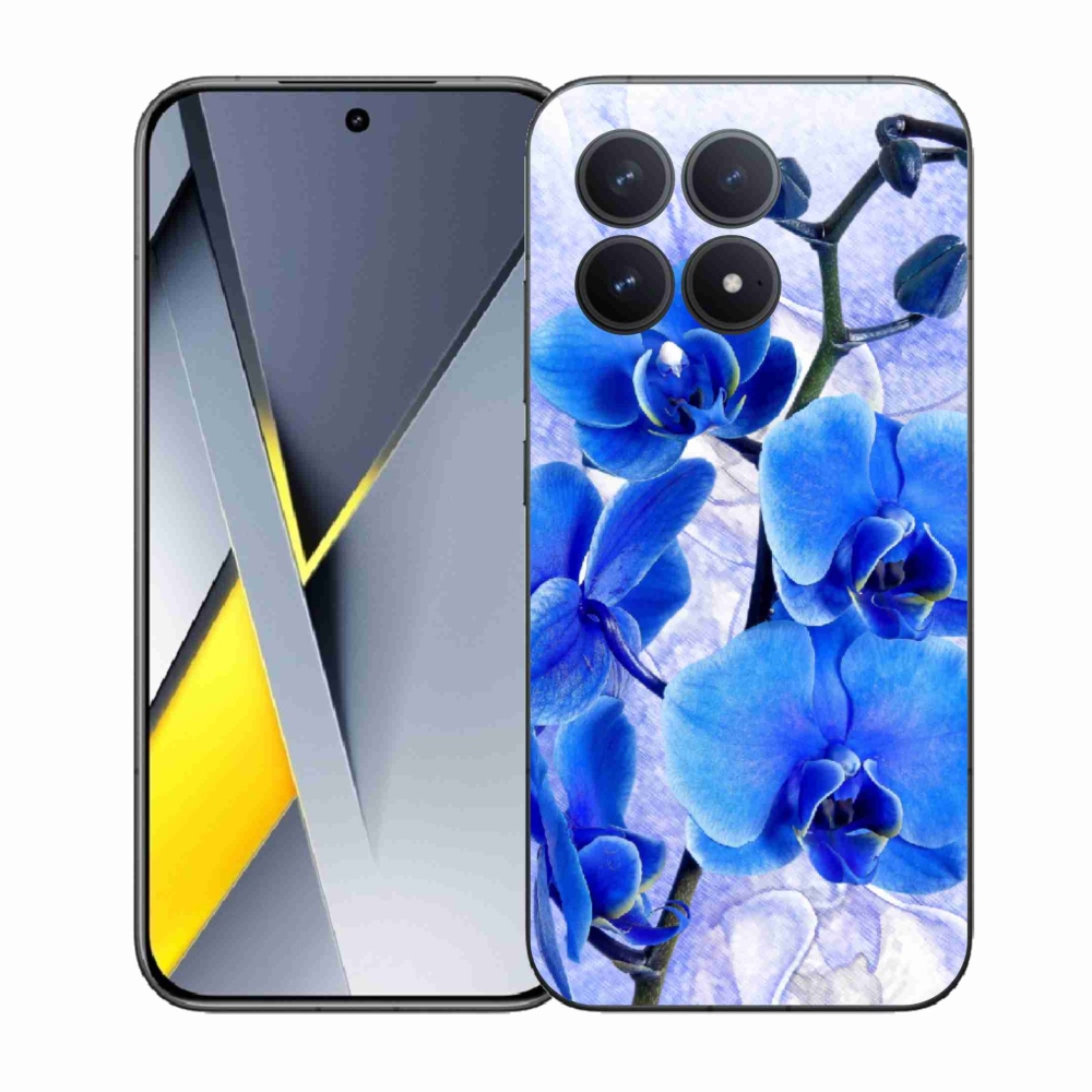Gél borítás mmCase a Xiaomi Poco F8 Pro számára - kék virágok