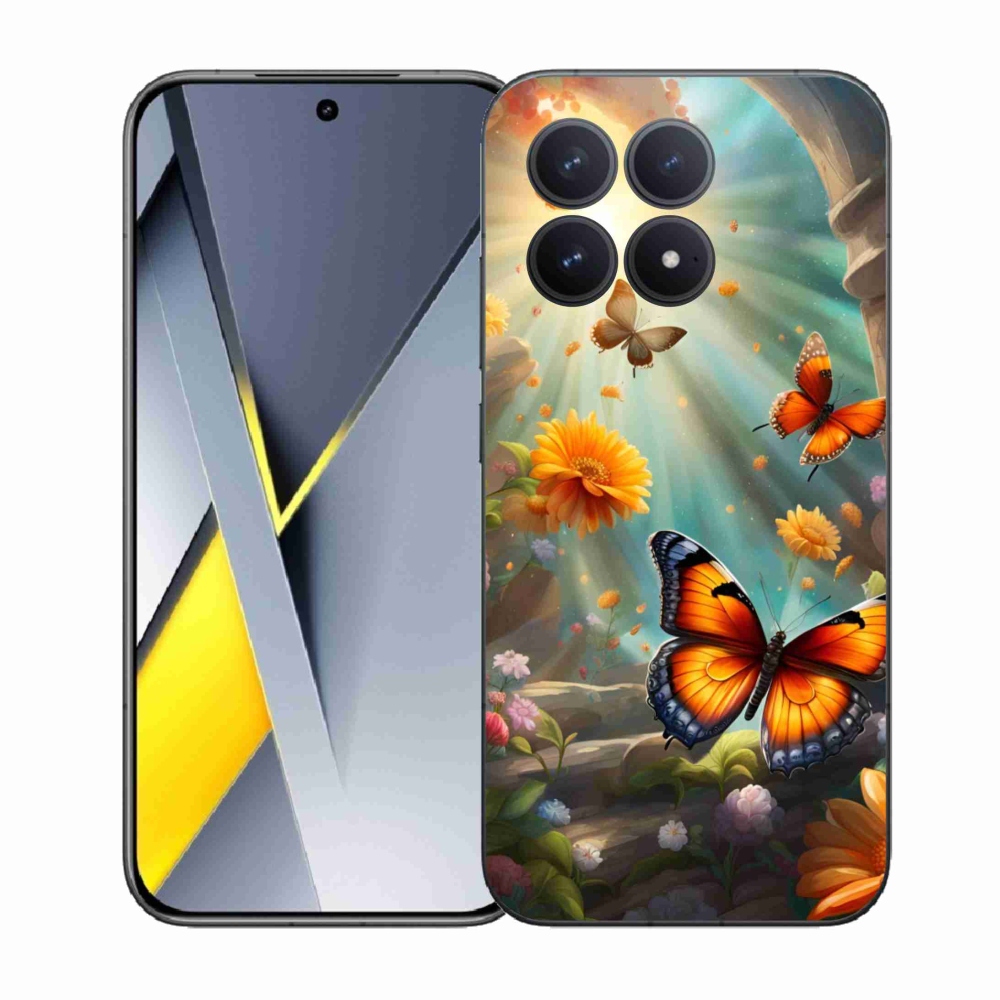 Gél borítás mmCase a Xiaomi Poco F8 Pro számára - pillangókert 2