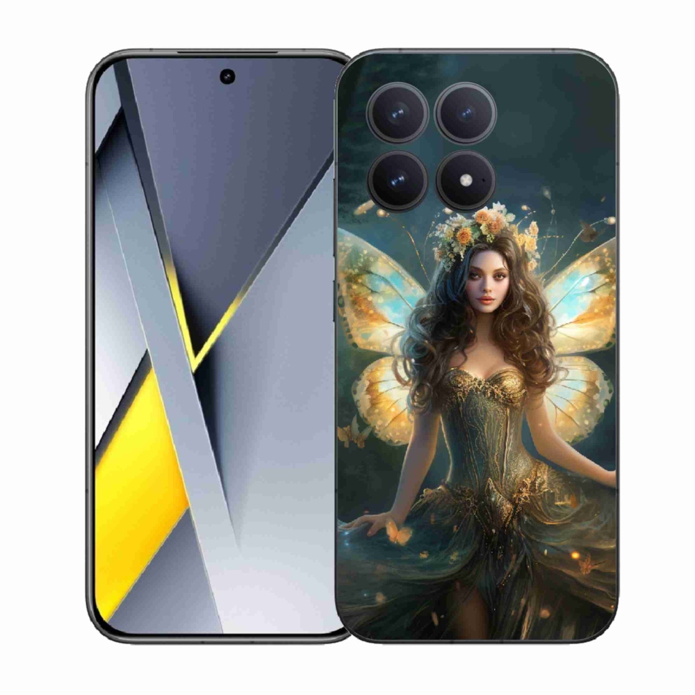 Gél borítás mmCase a Xiaomi Poco F8 Pro számára - pillangó nő