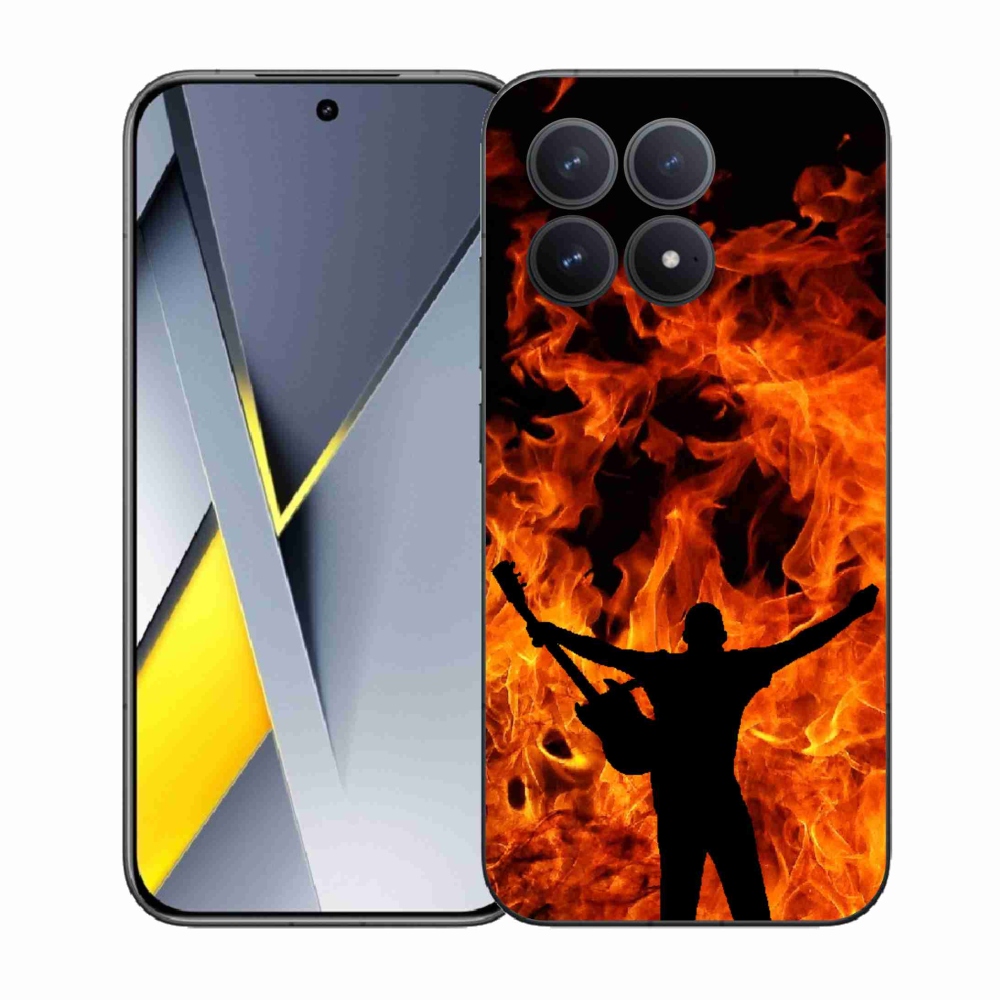Gél borítás mmCase a Xiaomi Poco F8 Pro számára - zenész és tűz