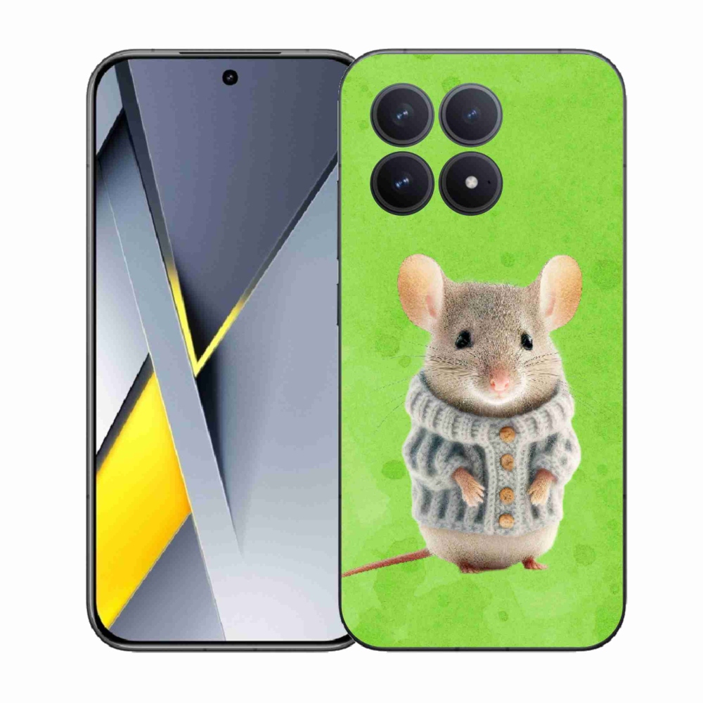 Gél borítás mmCase a Xiaomi Poco F8 Pro számára - egér pulóverben