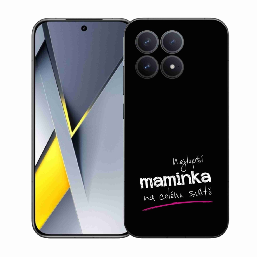 Gél borító mmCase a Xiaomi Poco F8 Pro - legjobb anya 4 fekete háttérrel