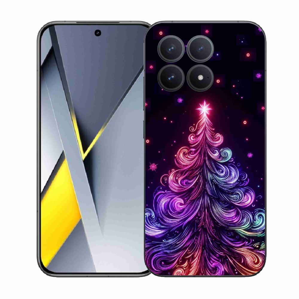 Gél borítás mmCase a Xiaomi Poco F8 Pro számára - neon karácsonyfa 1