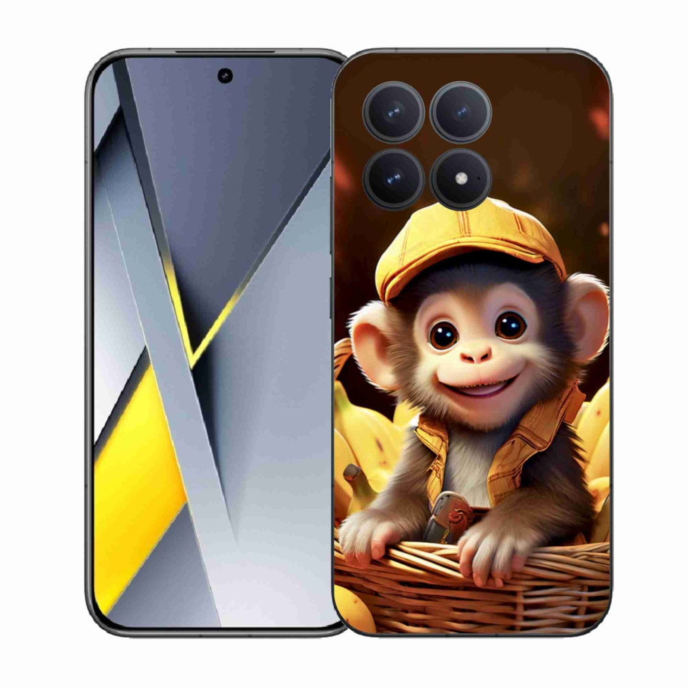 Gél borítás mmCase a Xiaomi Poco F8 Pro számára - majom a kosárban